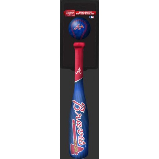 Limited Edition ☆☆☆ MLB Atlanta Braves Slugger Softee Mini Bat and Ball Set