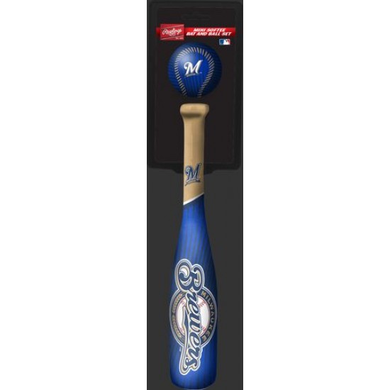 Limited Edition ☆☆☆ MLB Milwaukee Brewers Slugger Softee Mini Bat and Ball Set
