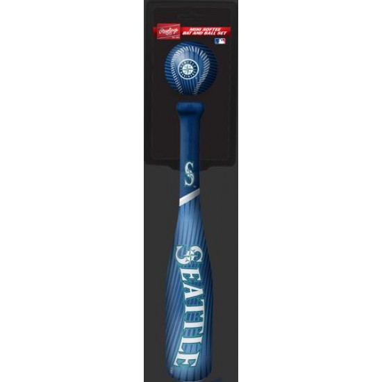 Limited Edition ☆☆☆ MLB Seattle Mariners Slugger Softee Mini Bat and Ball Set