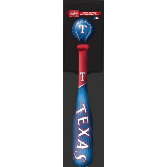 Limited Edition ☆☆☆ MLB Texas Rangers Slugger Softee Mini Bat and Ball Set