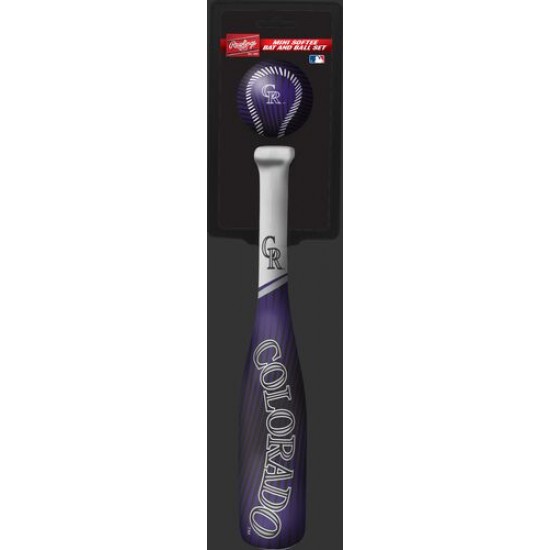 Limited Edition ☆☆☆ MLB Colorado Rockies Slugger Softee Mini Bat and Ball Set
