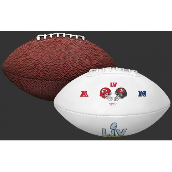 Limited Edition ☆☆☆ Super Bowl 55 Chiefs vs Buccaneers Youth Size Dueling Football