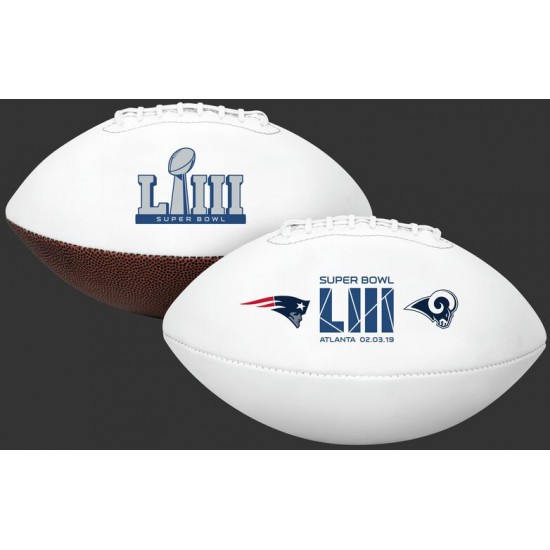 Limited Edition ☆☆☆ Super Bowl 53 New England Patriots VS Los Angeles Rams Full Size Dueling Football