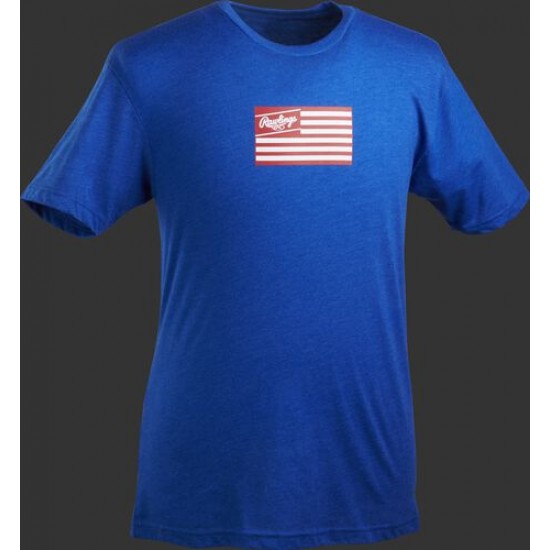 Discounts Online Rawlings American Flag Short Sleeve Shirt | Adult